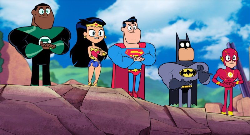 The Justice League, as seen in Teen Titans Go! To the Movies. And yes, they have plenty of DCEU jokes.